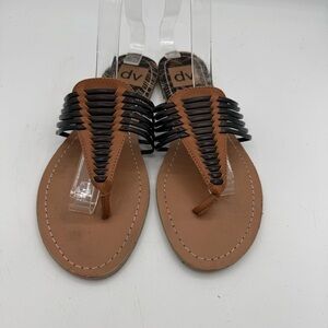 DV by Dolce Vita Tan and Black Braided bohemian whimsical gabby Sandals